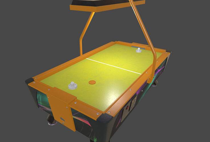 Air Hockey Table Low-poly 3D model_6