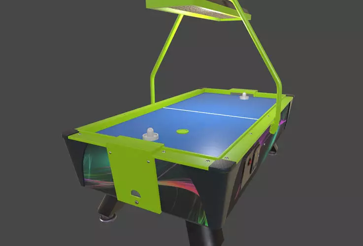 Air Hockey Table Low-poly 3D model_0