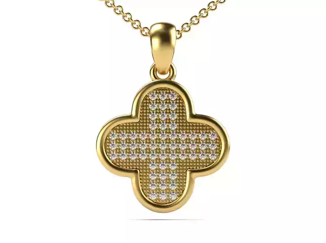 Leaf clover pendant 3D print model