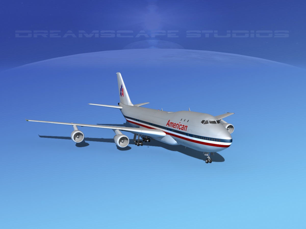 Boeing 747-100 American Airlines 3D model_2