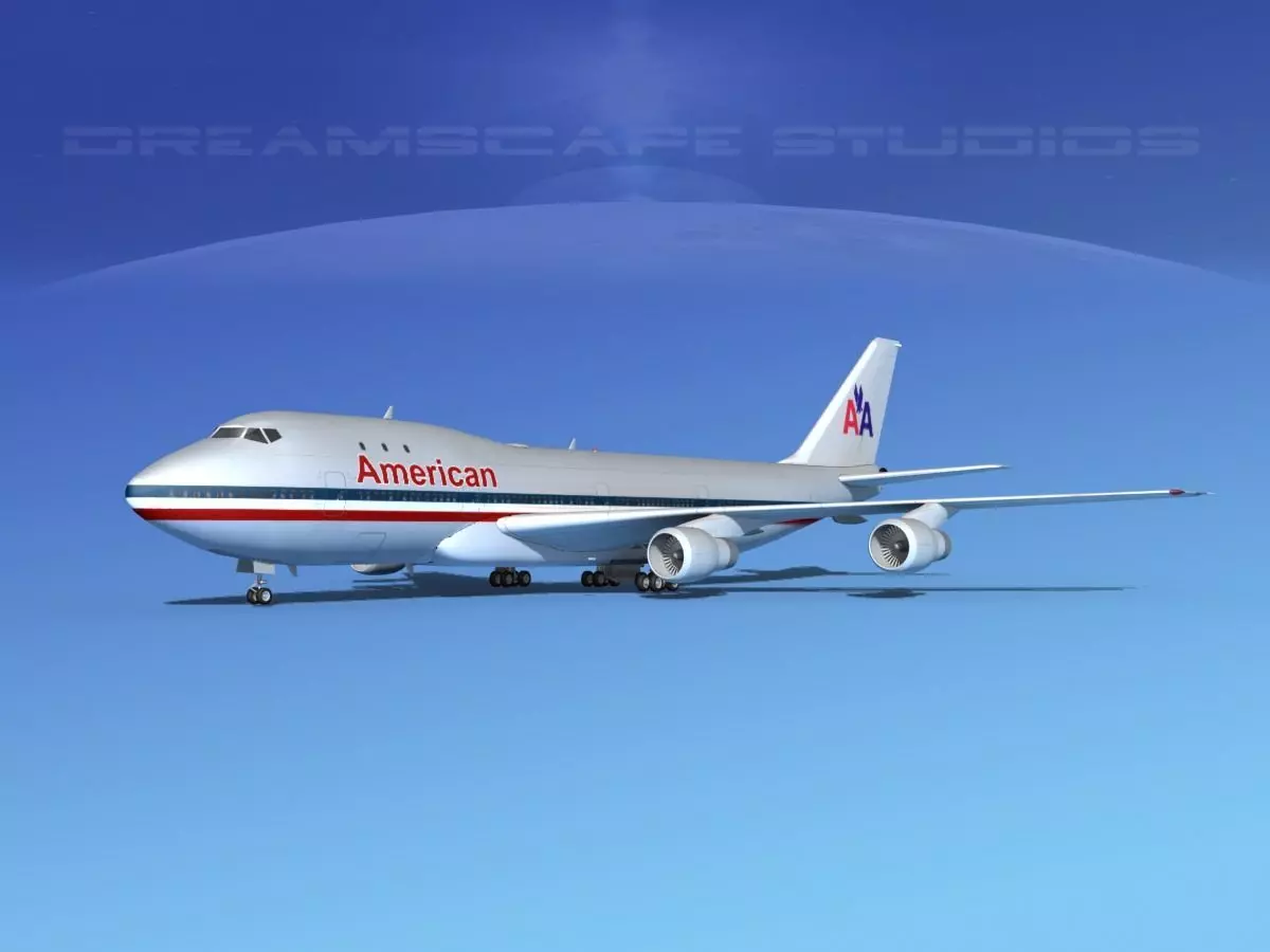 Boeing 747-100 American Airlines 3D model_0