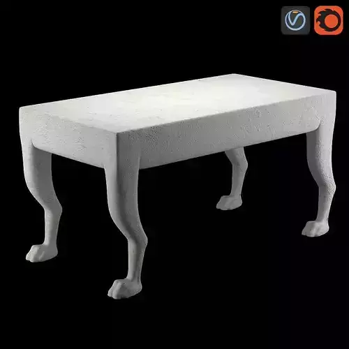STOOL ARTHUR LONG BENCH Low-poly 3D model