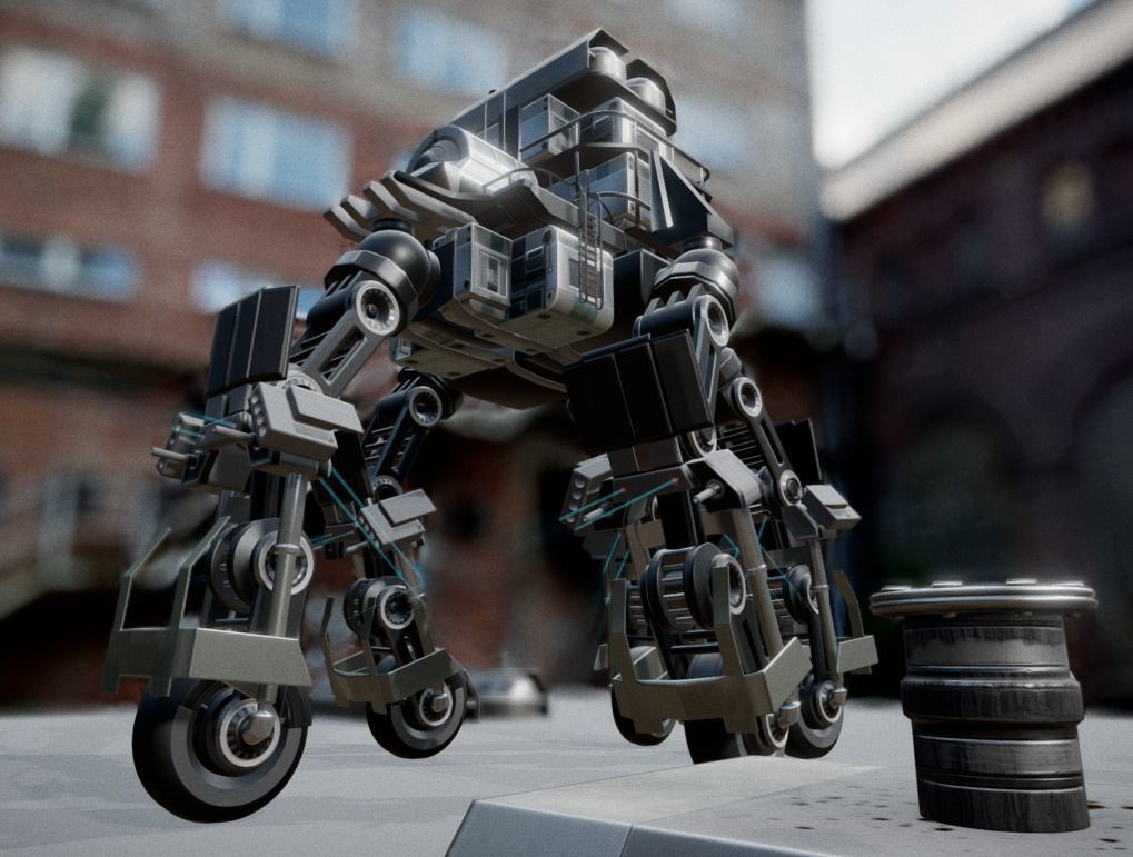 Fuel Tank Collection Low-poly 3D model_45