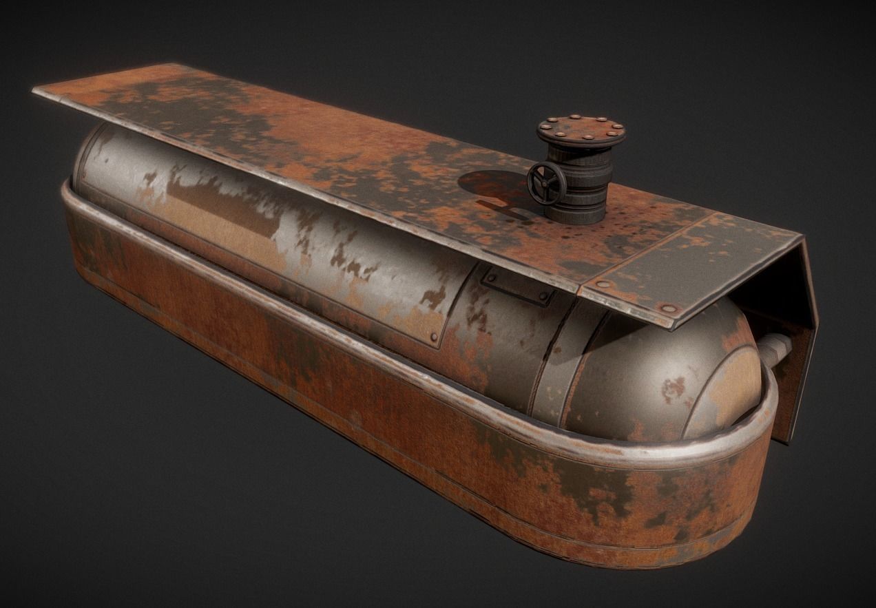 Fuel Tank Collection Low-poly 3D model_8