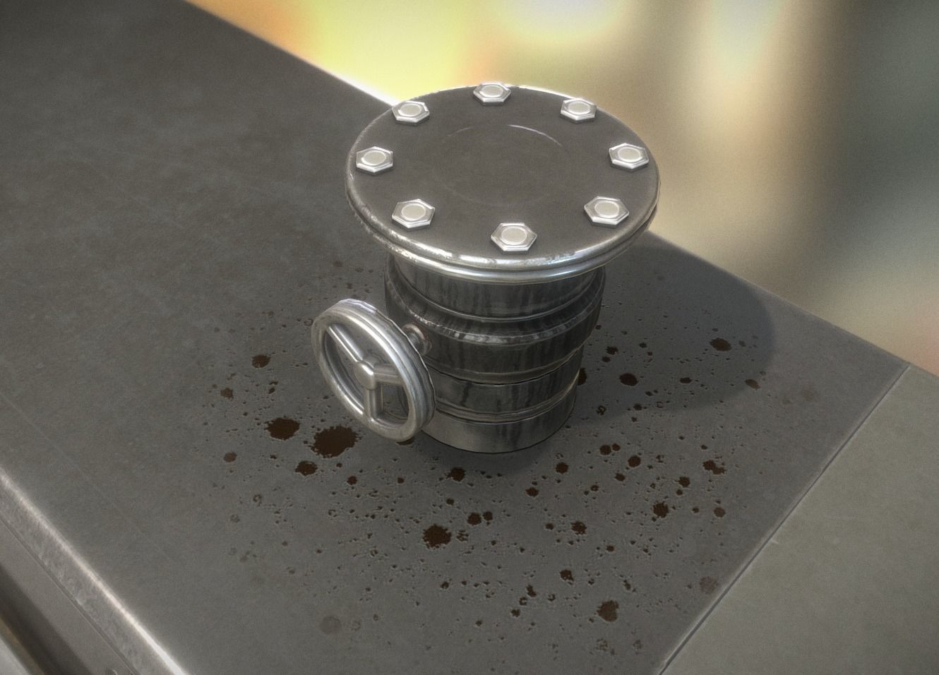 Fuel Tank Collection Low-poly 3D model_40