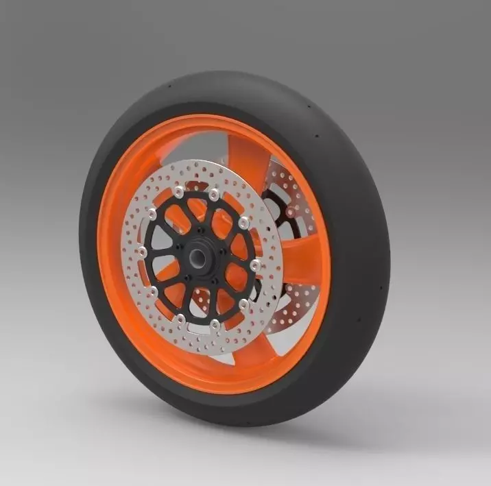Front wheel from Top fuel bike 3D model