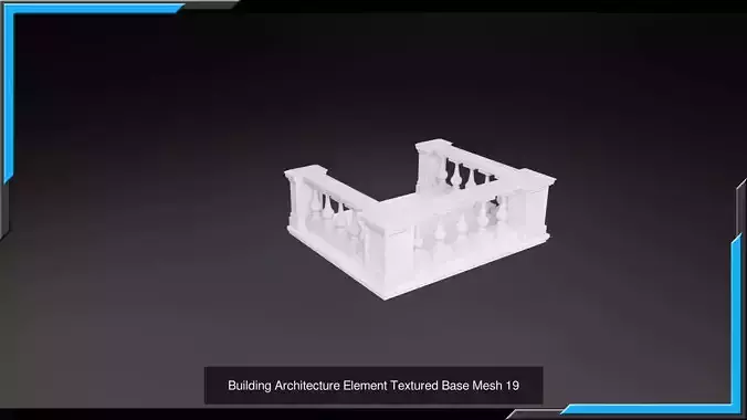 European Buildings Architecture Elements 3D Model Pack 4