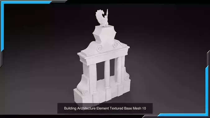 European Buildings Architecture Elements 3D Model Pack 5