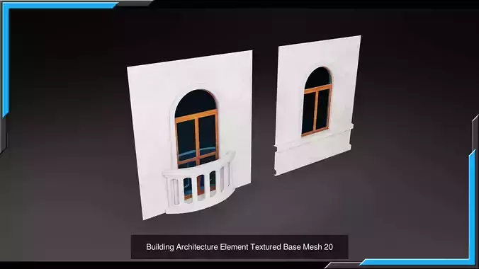 European Buildings Architecture Elements 3D Model Pack 6