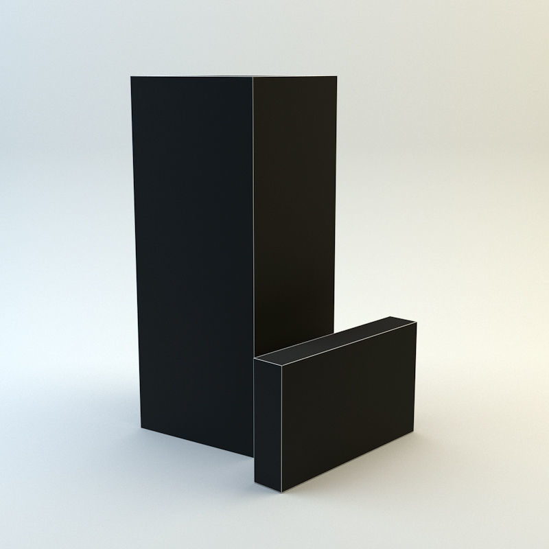 Cardboard Box set 4 3D model_3