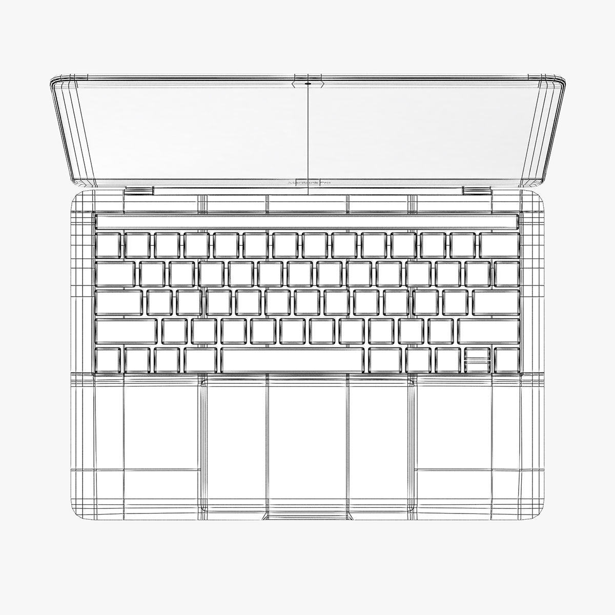 MacBook Pro with Touch Bar 3D model_11