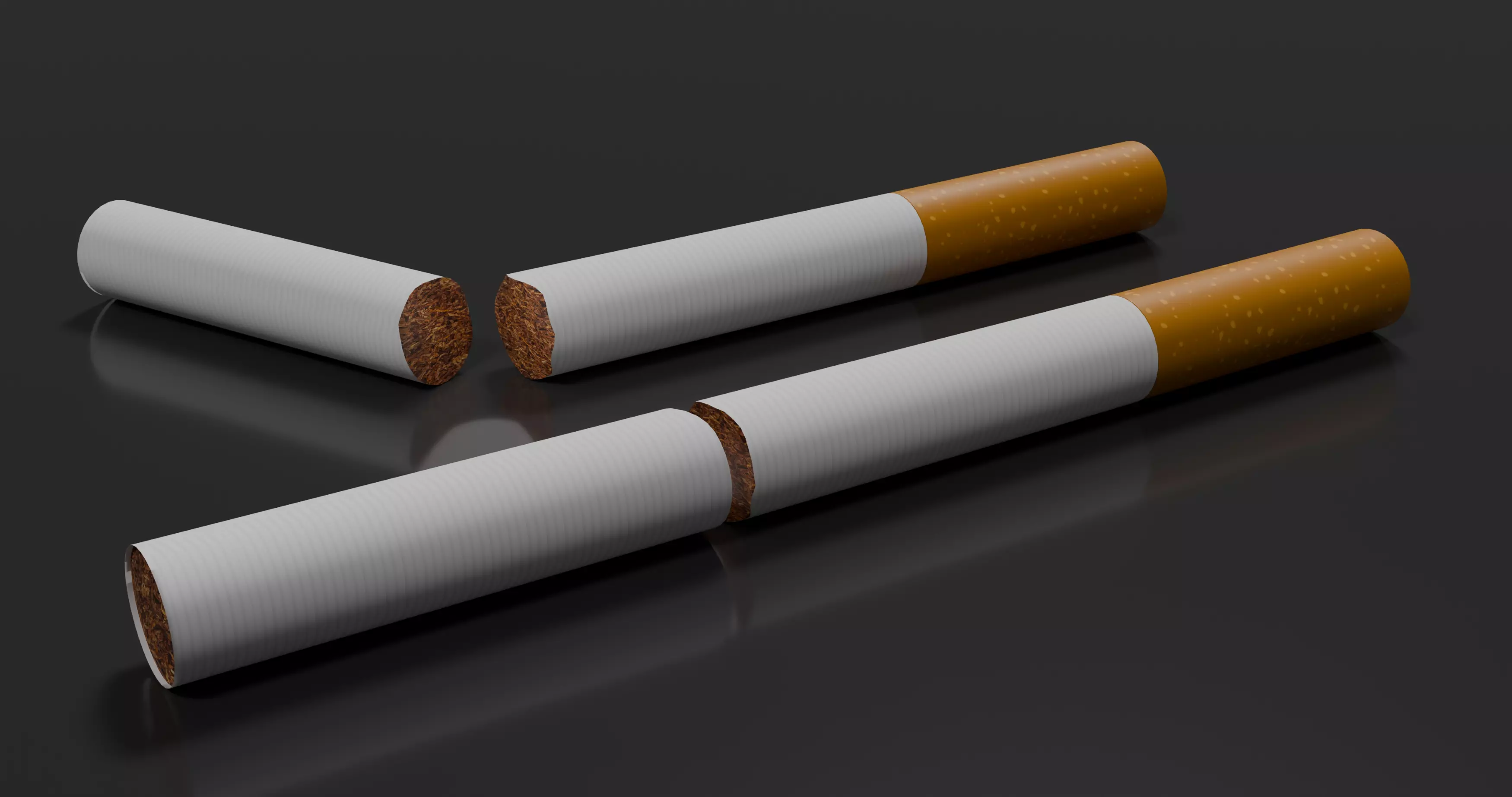 Cigarette Broken 3D model