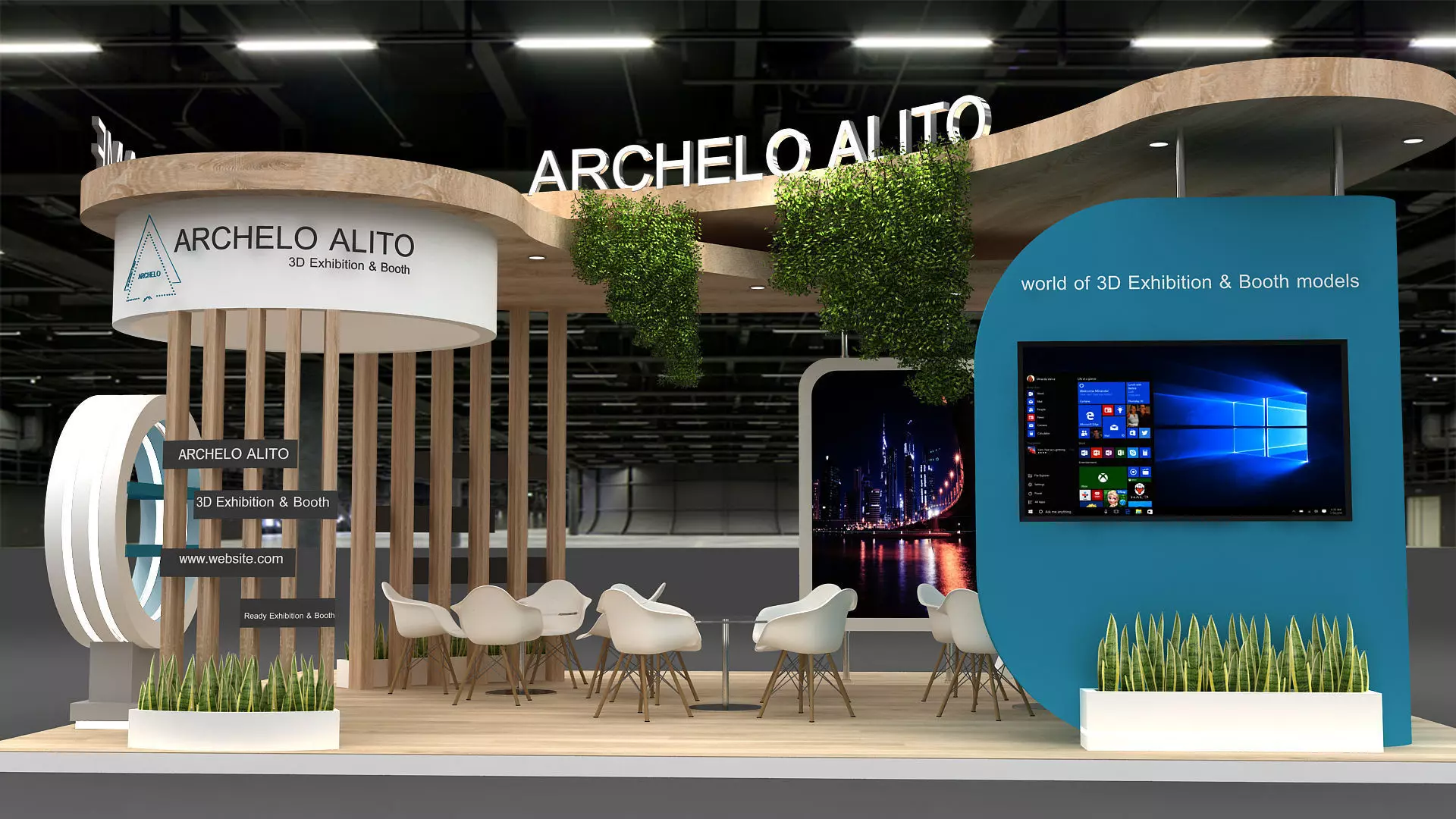 exhibition booth stall 3D model