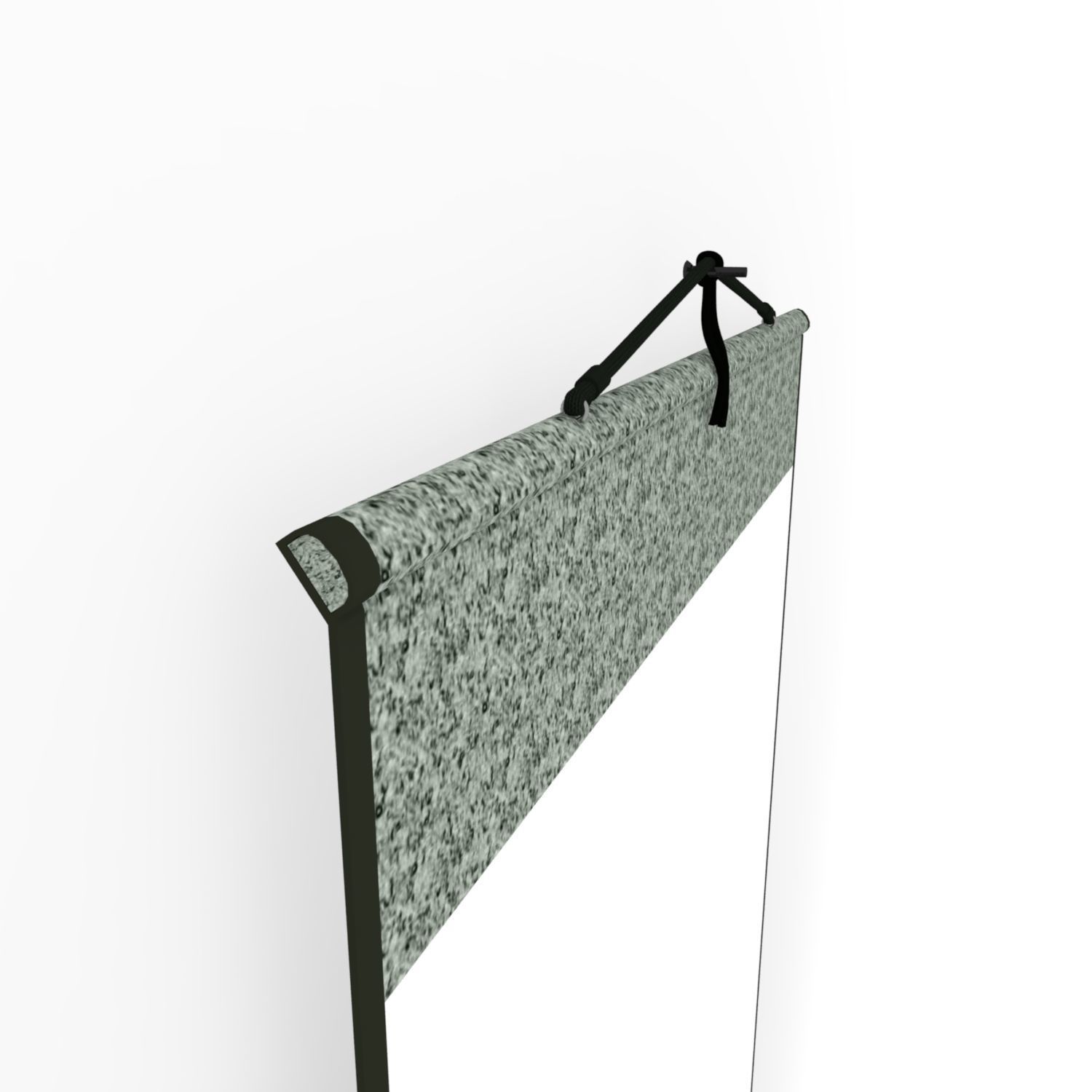 Chinese Hanging Scroll Brush Painting - Chinese Mountain Scenery Low-poly 3D model_5