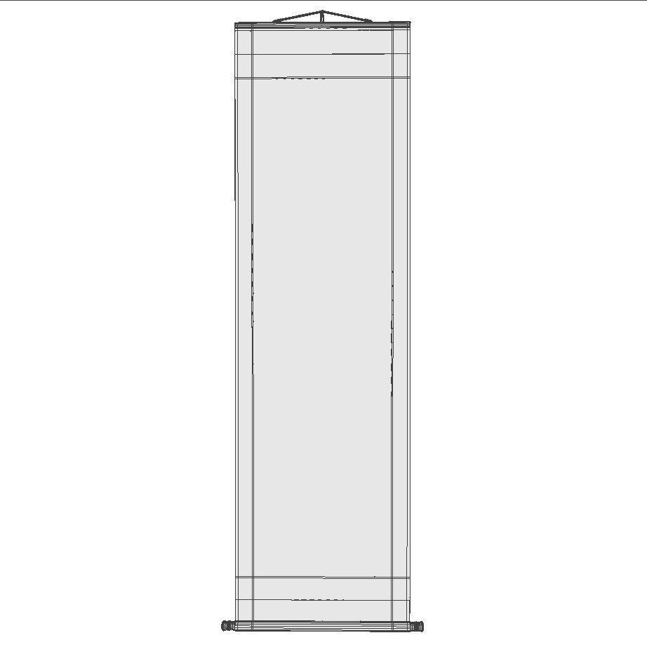 Chinese Hanging Scroll Brush Painting - Chinese Mountain Scenery Low-poly 3D model_9