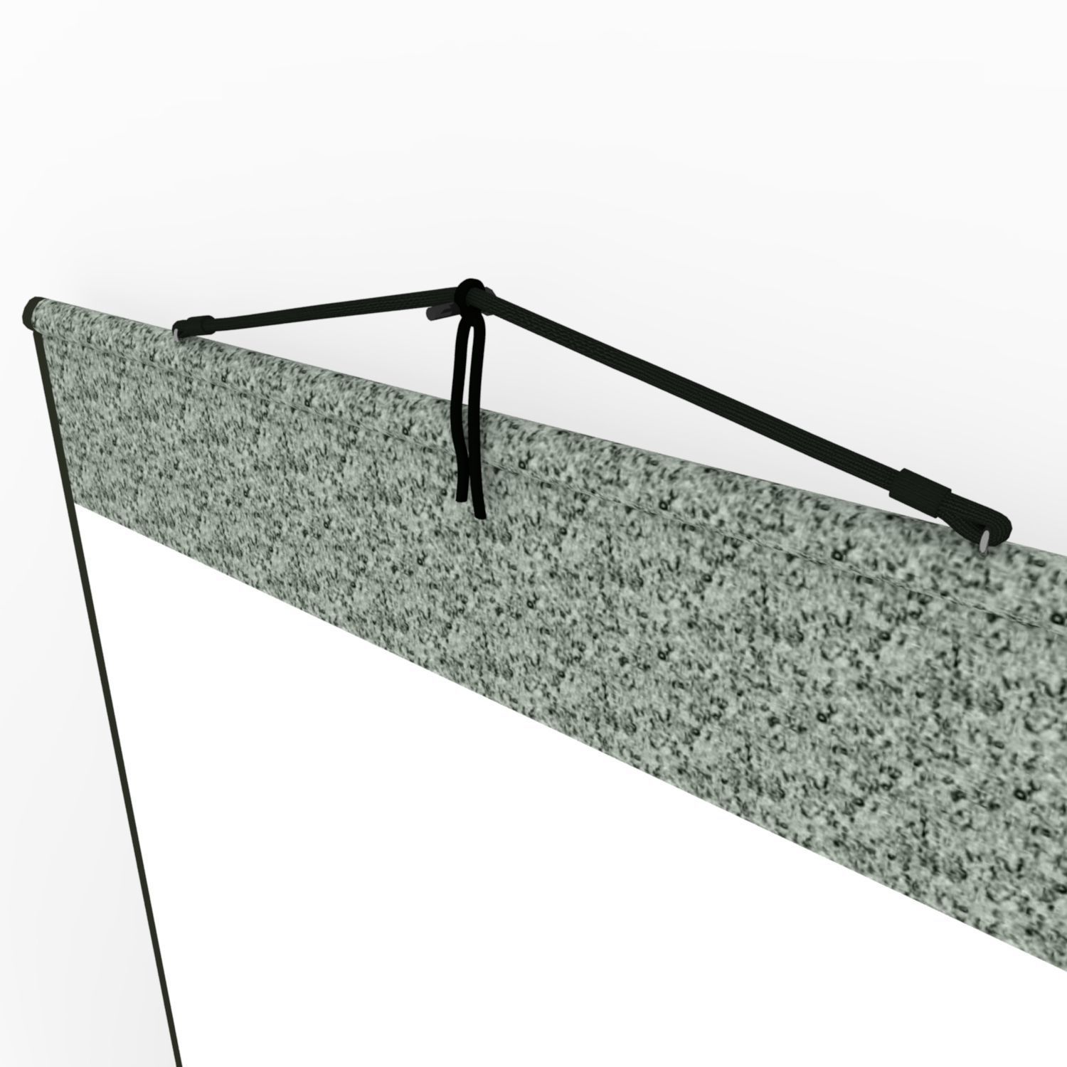 Chinese Hanging Scroll Brush Painting - Chinese Mountain Scenery Low-poly 3D model_6