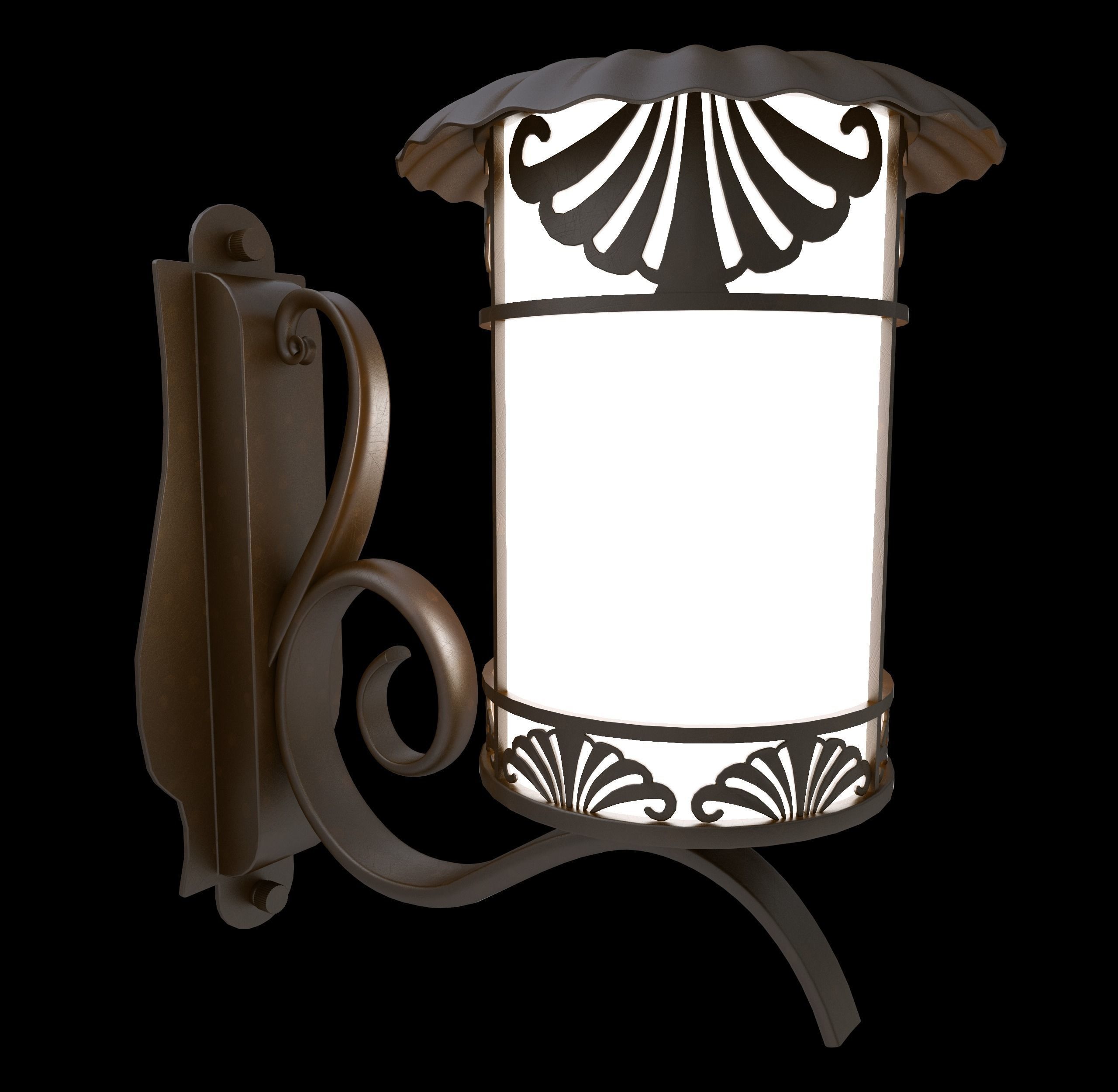 illuminator ornate wall lamp Free 3D model