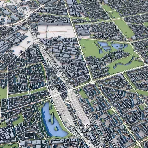 Part of Saint Petersburg City Russia 2 3D model 4
