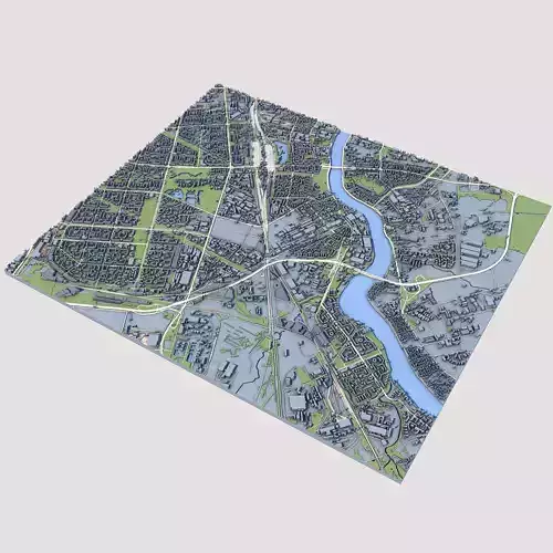 Part of Saint Petersburg City Russia 2 3D model 2