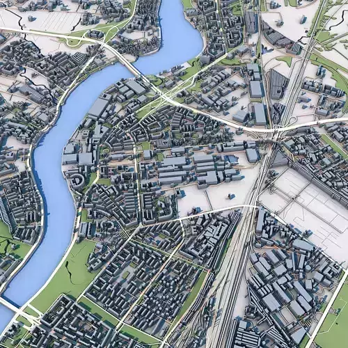 Part of Saint Petersburg City Russia 2 3D model 5