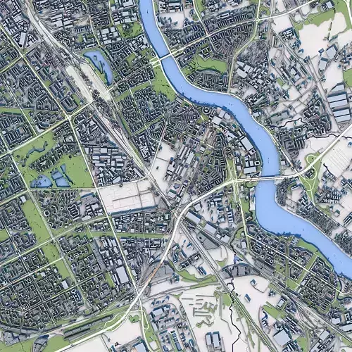 Part of Saint Petersburg City Russia 2 3D model 6