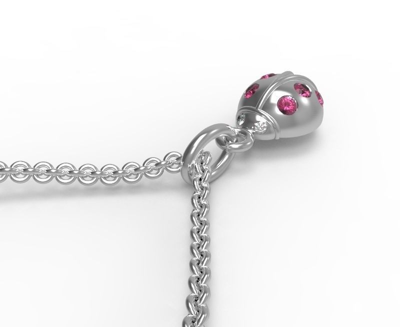 0544 Ladybug Pendant 3D print model_3