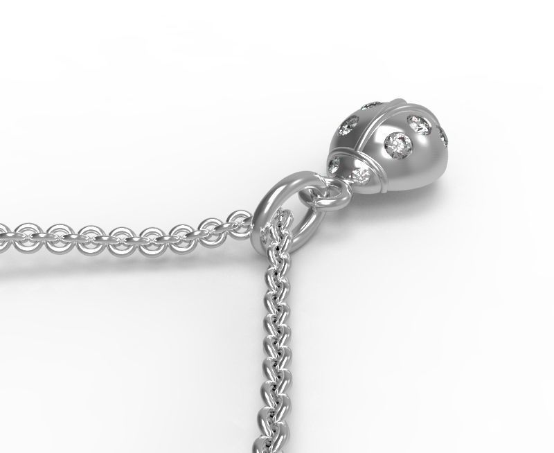 0544 Ladybug Pendant 3D print model_2