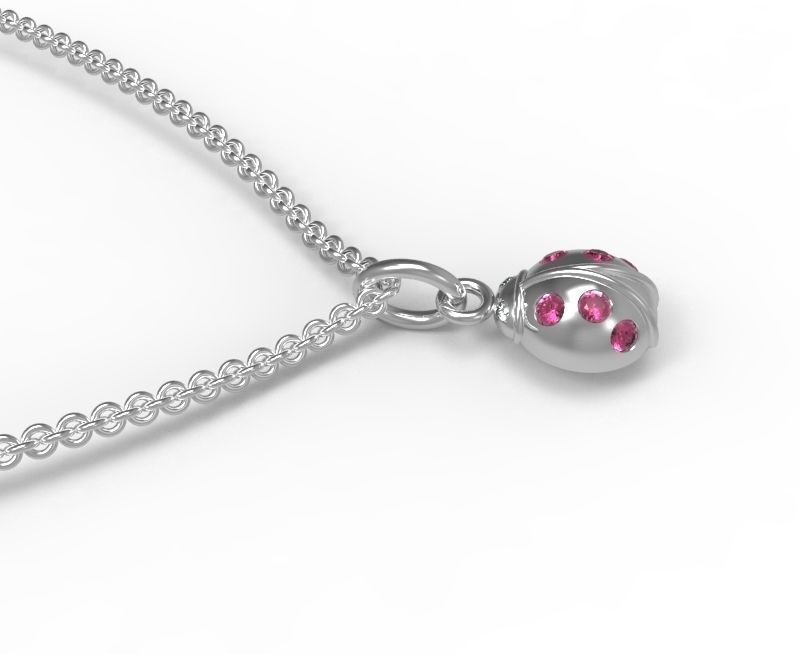 0544 Ladybug Pendant 3D print model_4