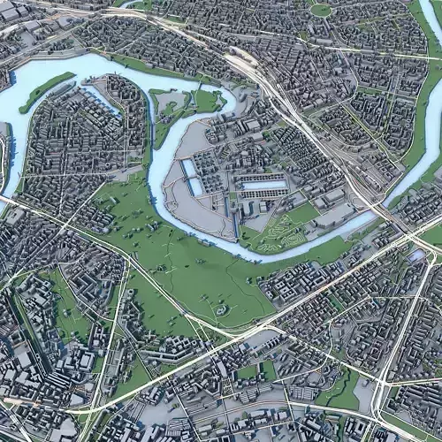 Part of Moscow City Russia 2 3D model 3