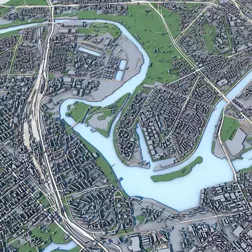 Part of Moscow City Russia 2 3D model 5