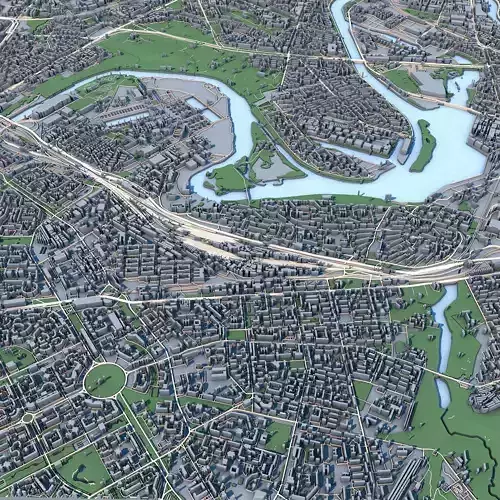 Part of Moscow City Russia 2 3D model 6
