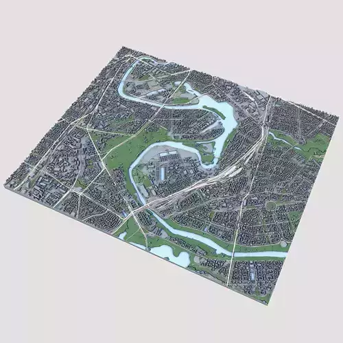Part of Moscow City Russia 2 3D model 2