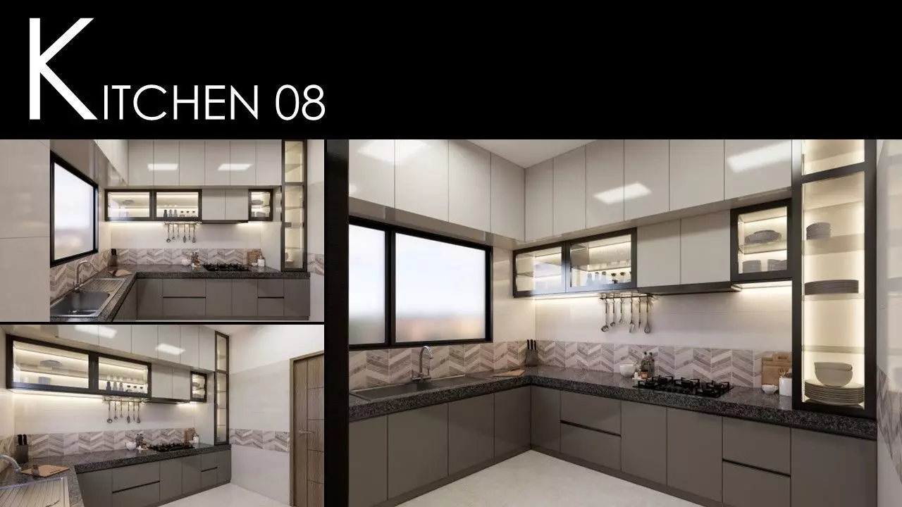 MORDERN KITCHEN 08 INTERIORS Low-poly 3D model