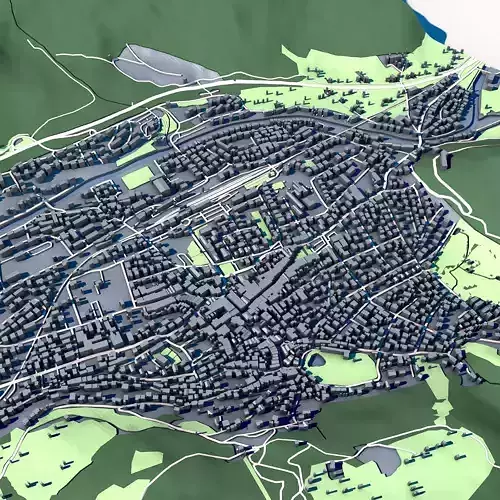 Cityscape Mittenwald Bavaria Germany 3D model 4