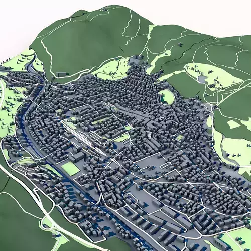 Cityscape Mittenwald Bavaria Germany 3D model 5