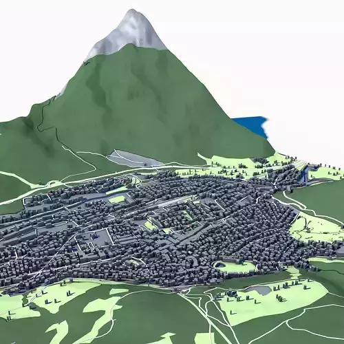 Cityscape Mittenwald Bavaria Germany 3D model 3