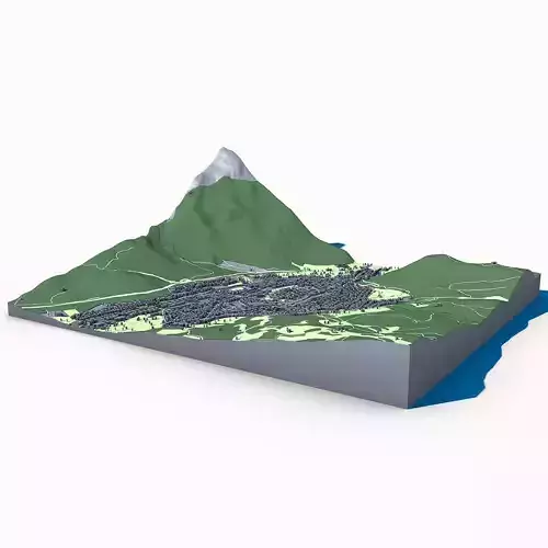 Cityscape Mittenwald Bavaria Germany 3D model 2