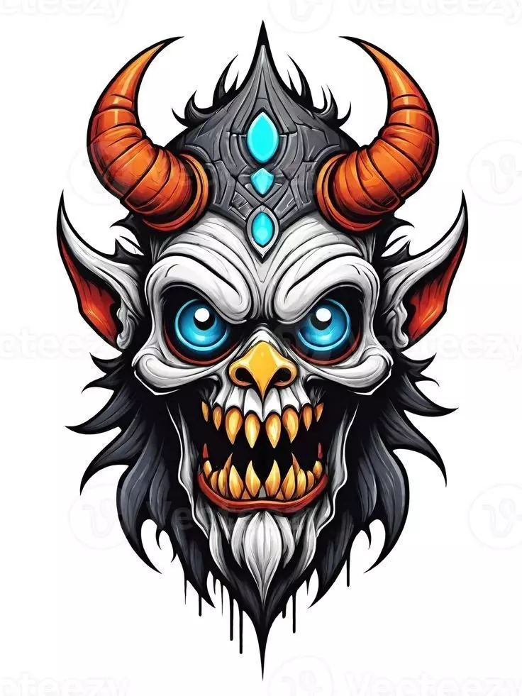 Pendant Demon pendant gold pendant silver pendant 3D print model