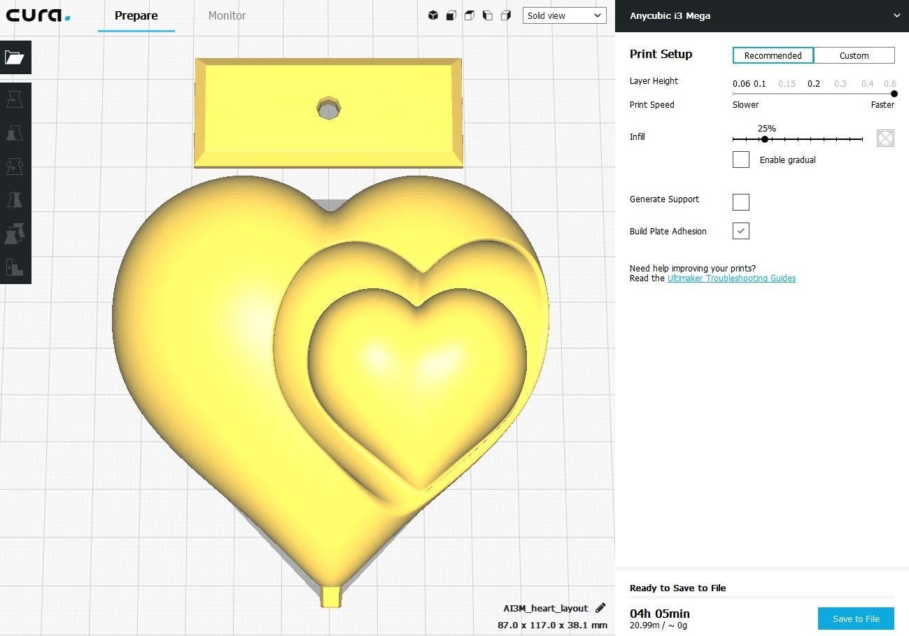 Heart Sculpture Love Red P 3D print model_3