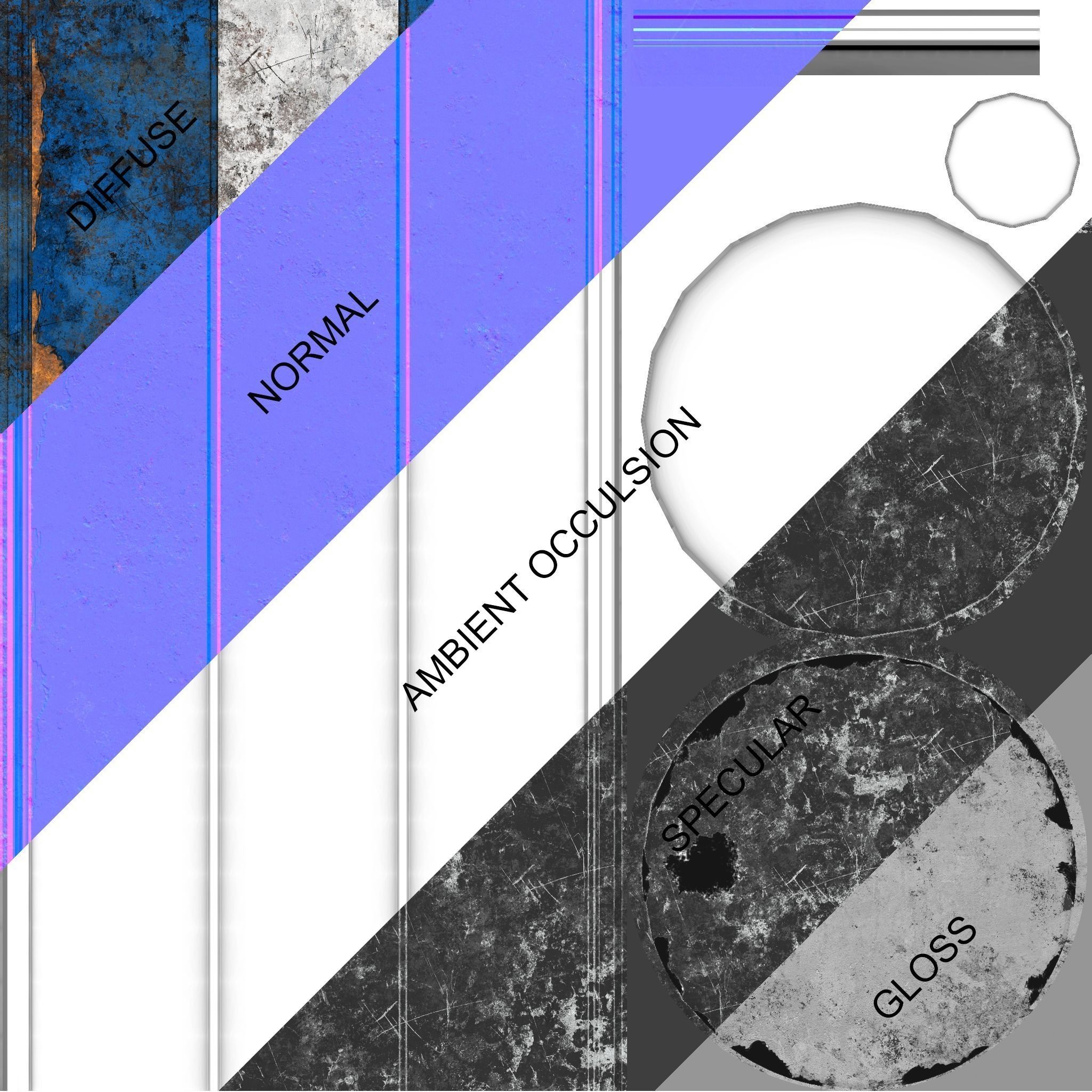 Oil Drum Low-poly 3D model_5