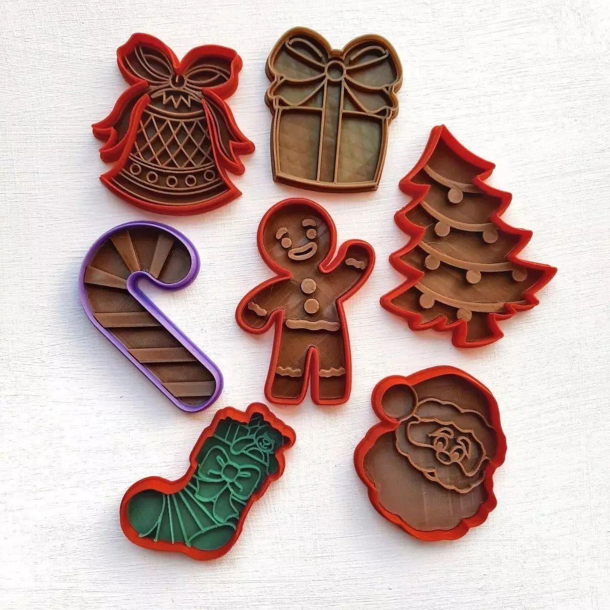 Christmas Cookie Cutters Set X7 3D print model