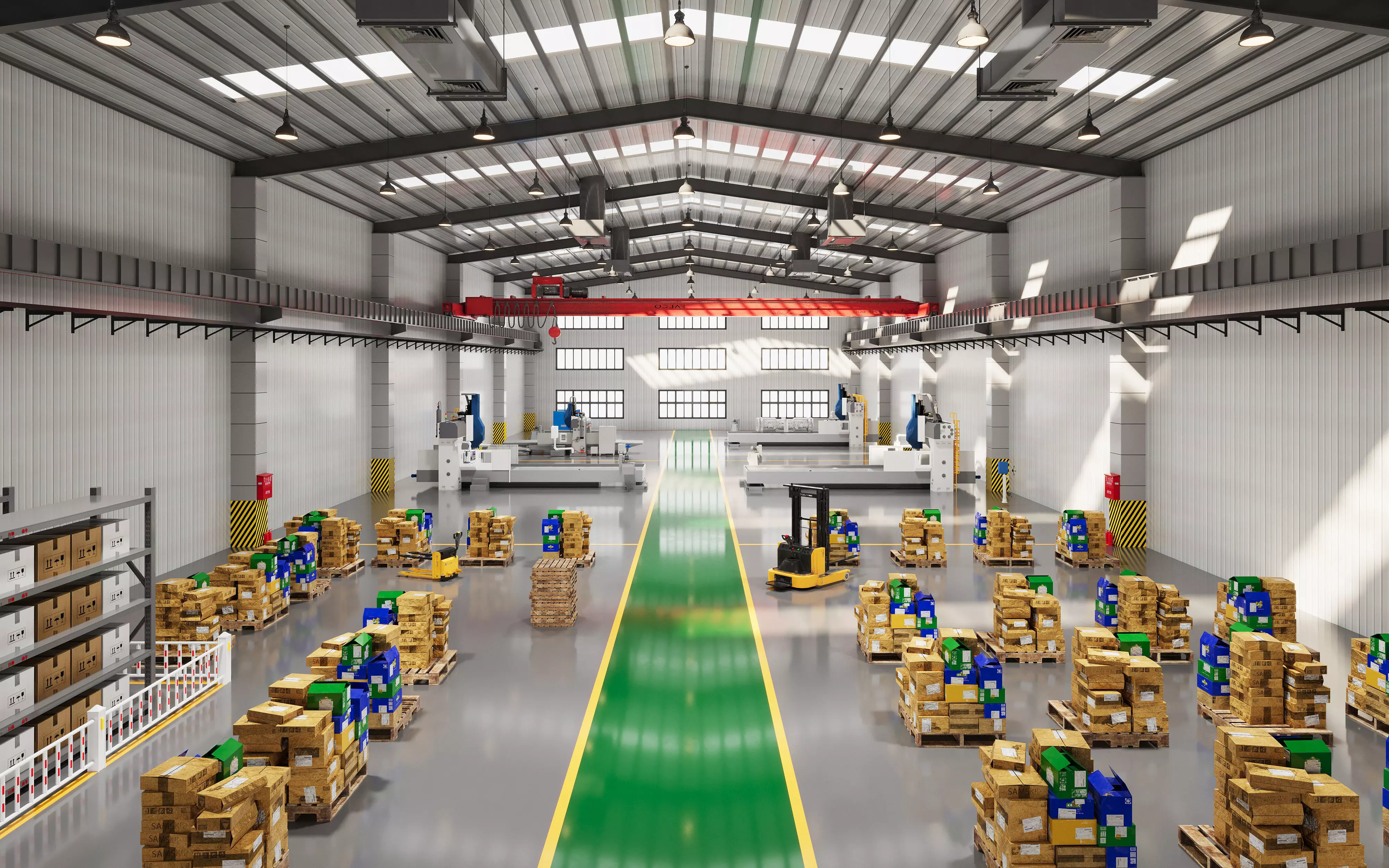 Factory Building - Warehouse Low-poly 3D model