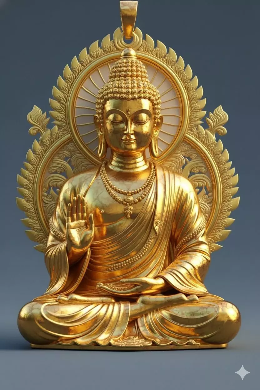 Pendant Buddha pendant gold pendant silver pendant 3D print model
