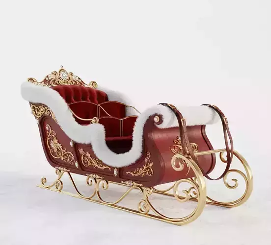 Imperial Crimson Sleigh 3D Model