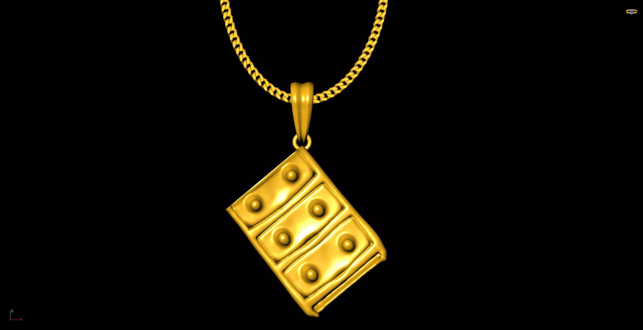 Wardrobe pendant charms - one inch pendant 3D print model