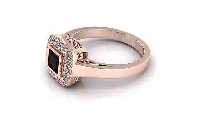 Princess Cut Gold Ring Engagement Ring