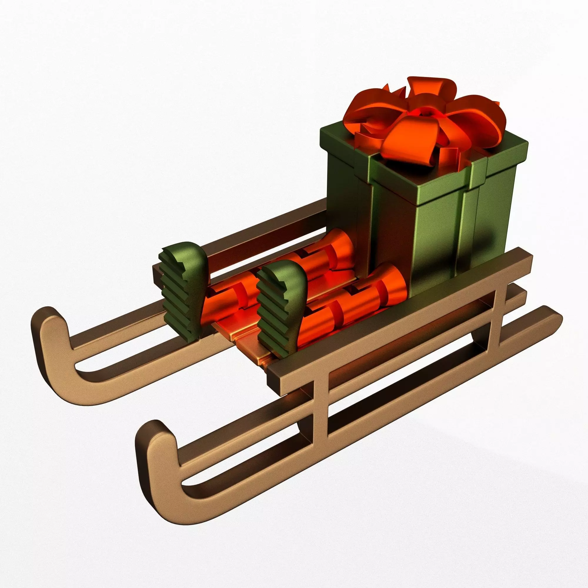 Christmas Sleigh with Flexi GiftBox 3D print model
