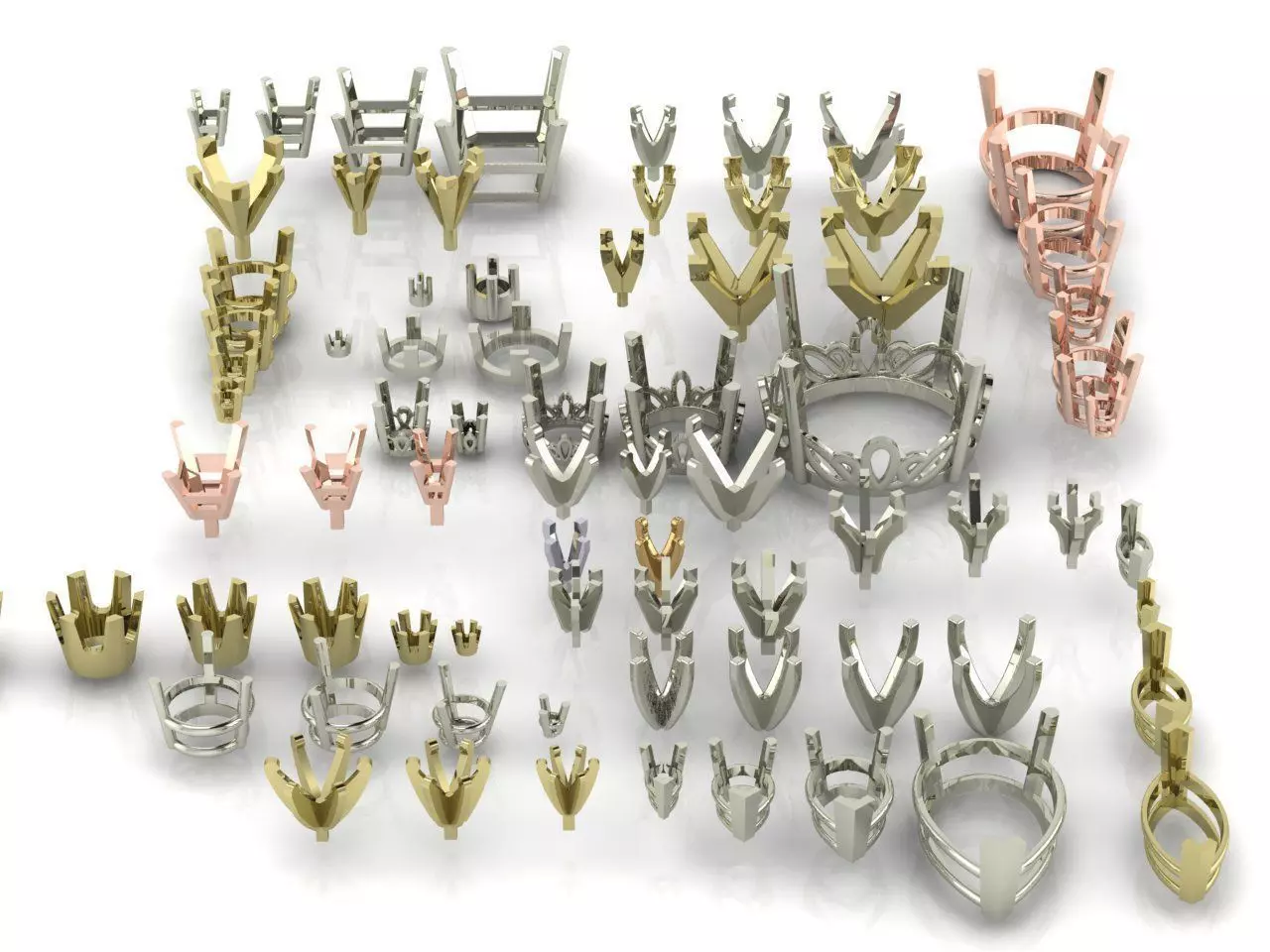 A Package Of 75 Rings Heads All Sizes All Shapes 3D Files 3D print model_0
