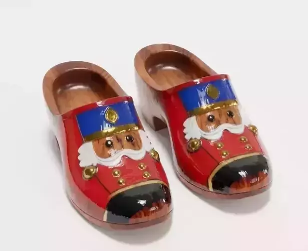 Hand-Carved Nutcracker Clogs 3D Model