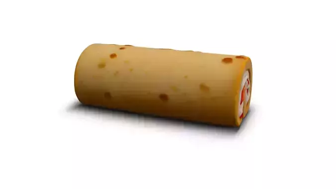 Sakura Roll Cake 3D model 7